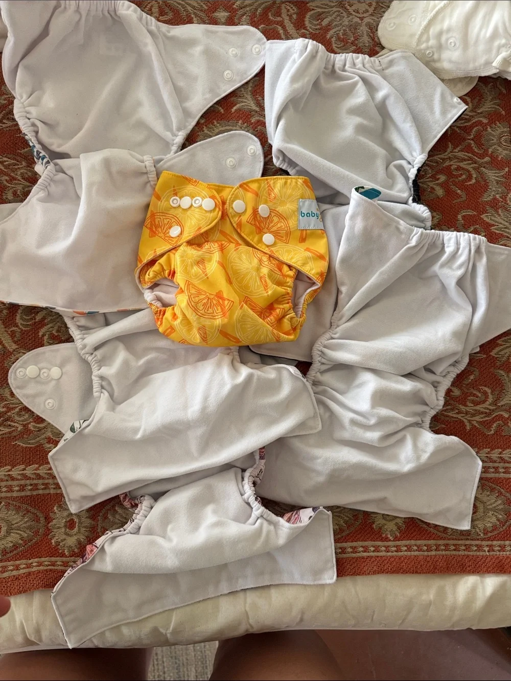 Adjustable Reusable Diaper Cover - Yellow Pineapple & Assorted Prints